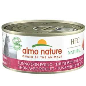 Sparpaket 24 x 150 g Almo Nature HFC Natural Huhn und Thunfisch Katzen Nassfutter Zertifiziert